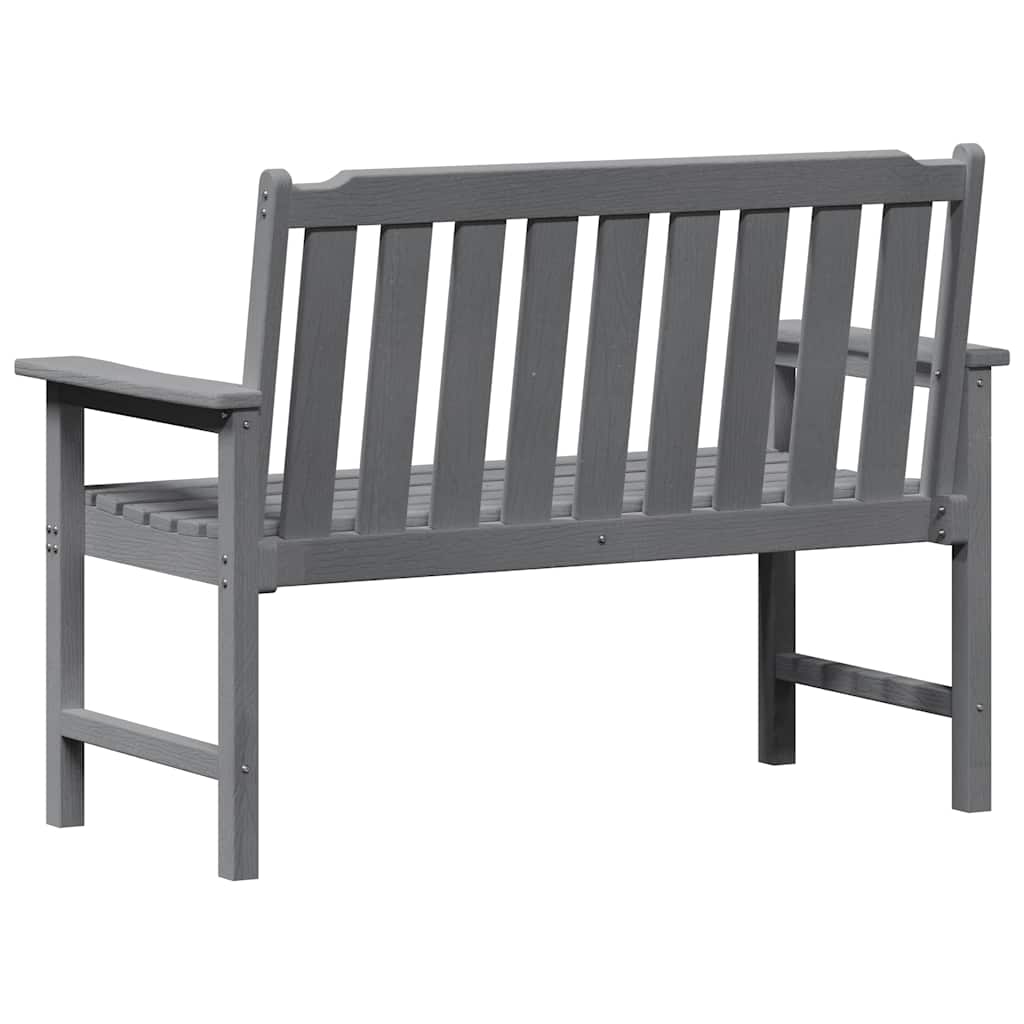 vidaXL Garden Bench Light Grey 120 x 59 x 88 cm HDPE
