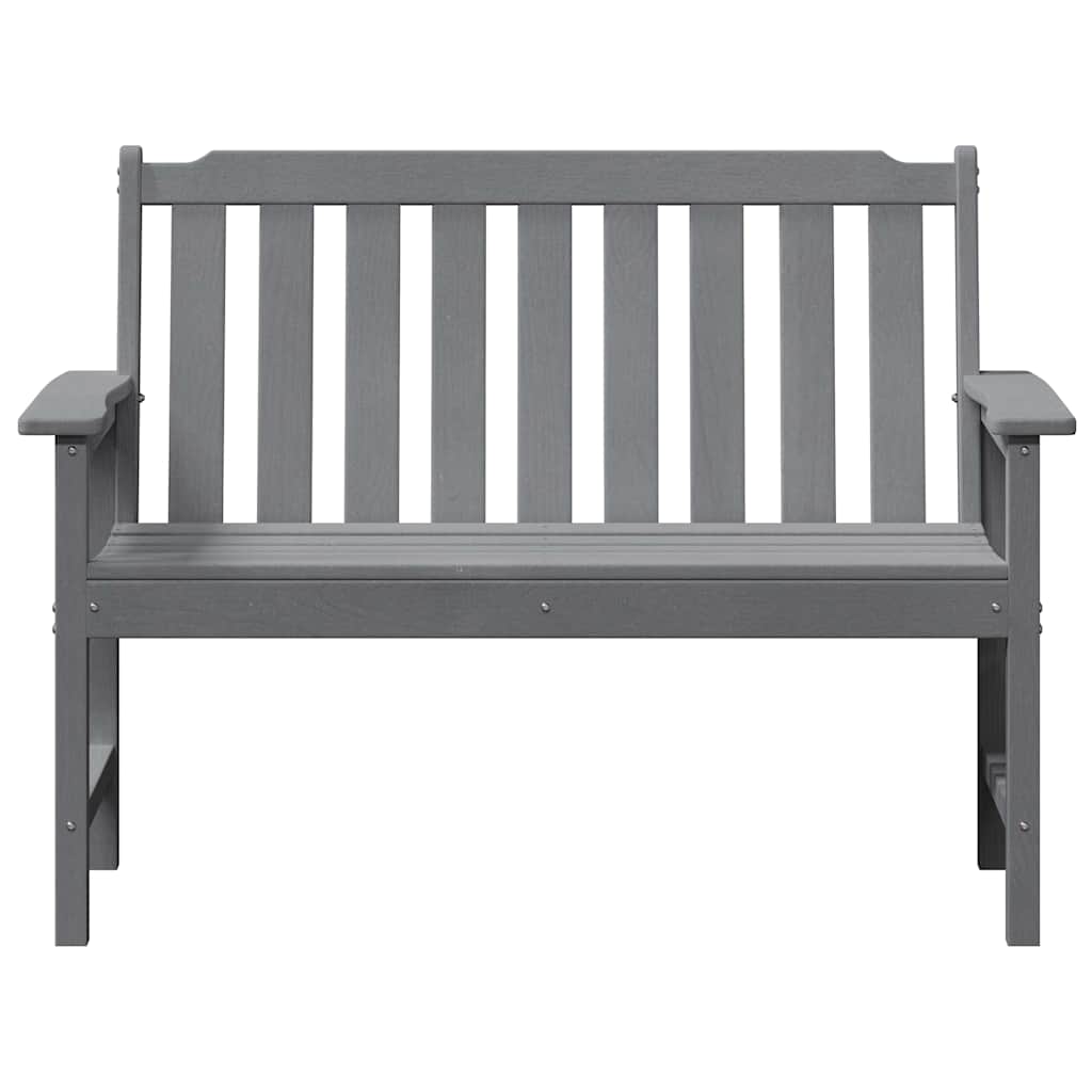 vidaXL Garden Bench Light Grey 120 x 59 x 88 cm HDPE