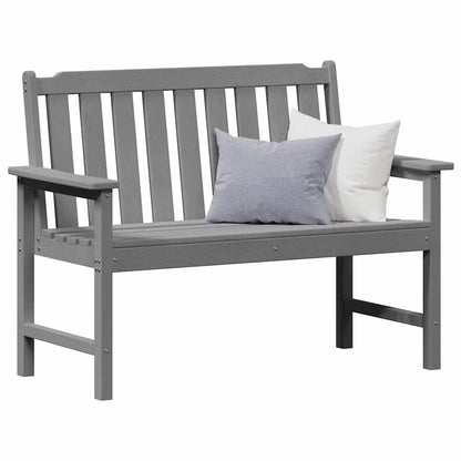 vidaXL Garden Bench Light Grey 120 x 59 x 88 cm HDPE
