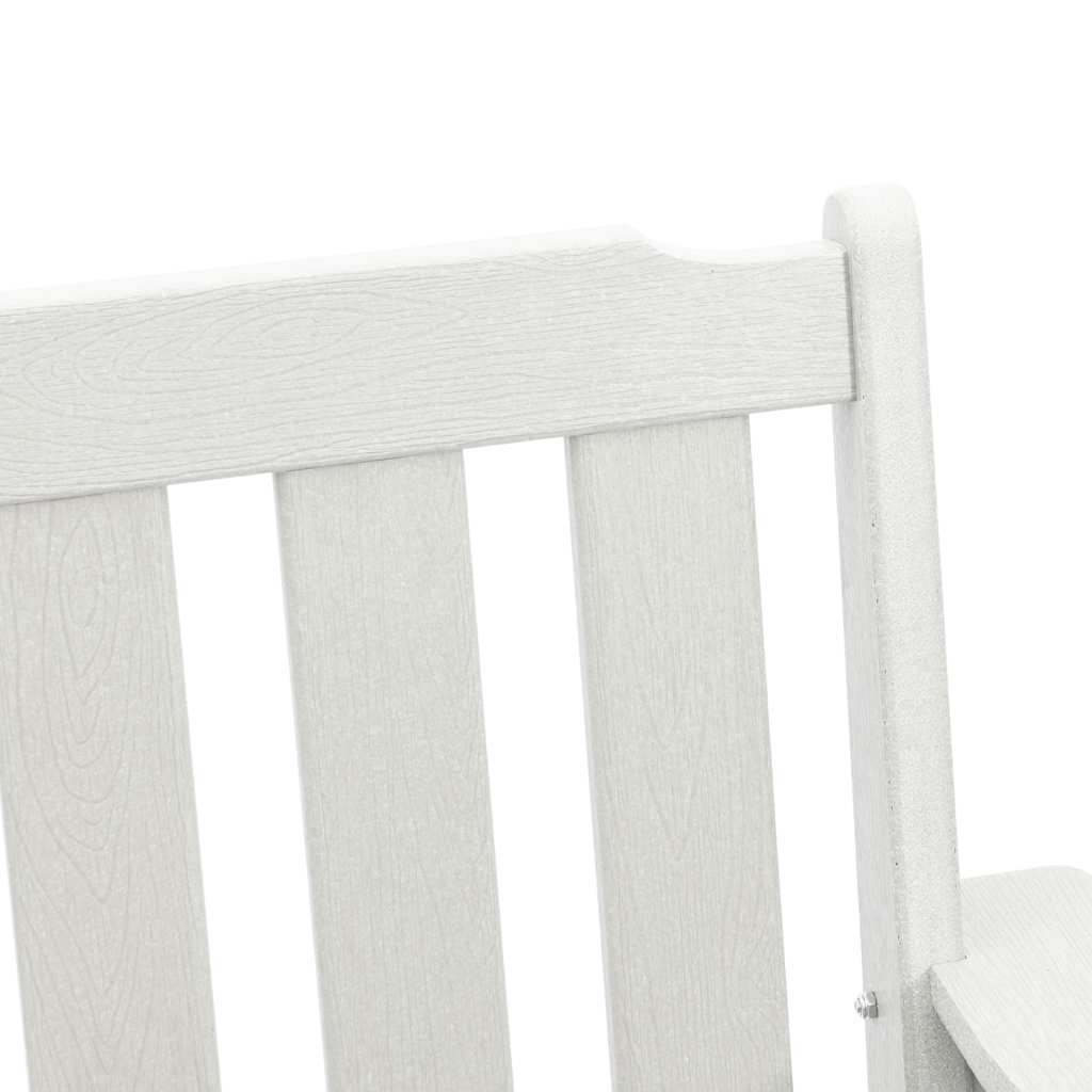 vidaXL Garden Dining Chair 2 pcs White 65.5 x 59 x 88 cm HDPE