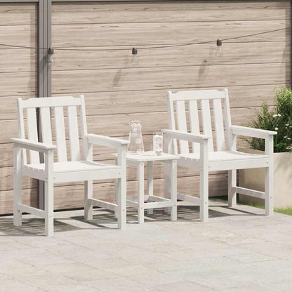 vidaXL Garden Dining Chair 2 pcs White 65.5 x 59 x 88 cm HDPE