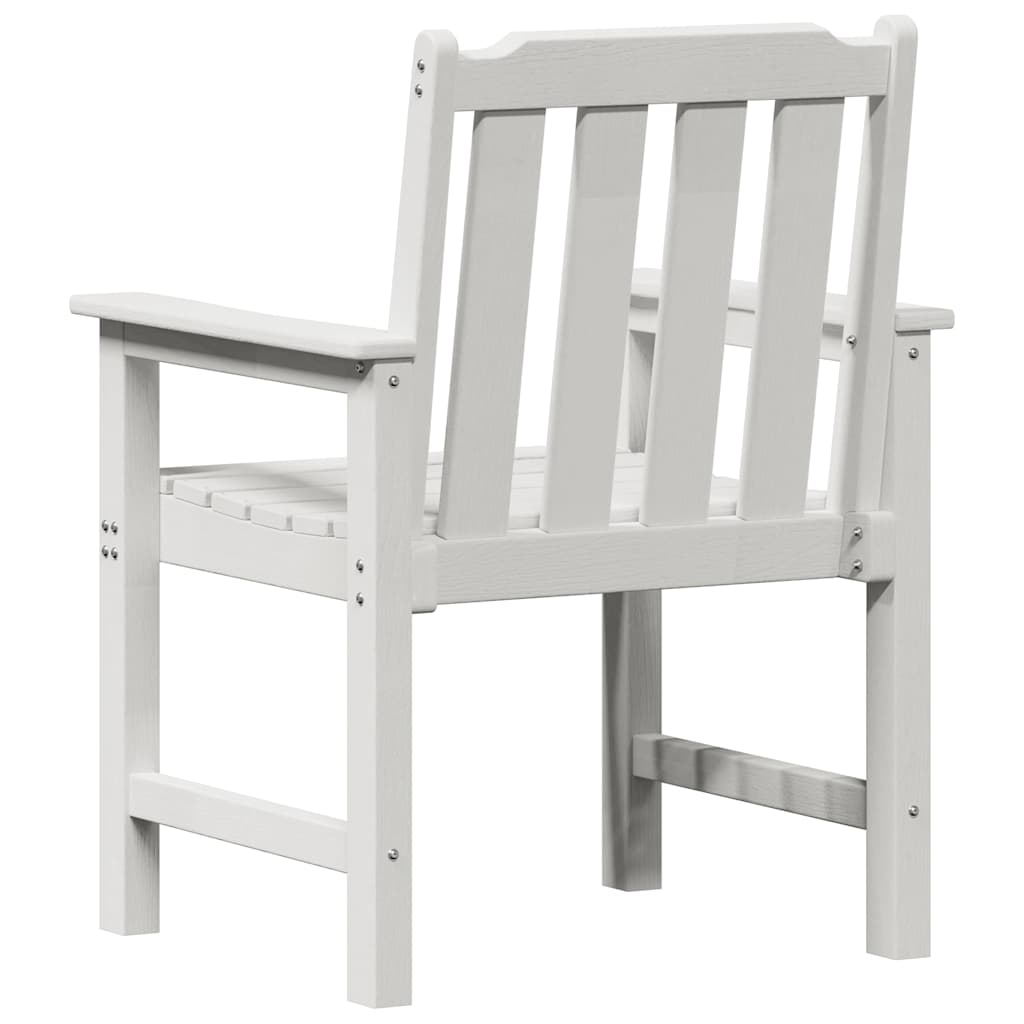 vidaXL Garden Dining Chair 2 pcs White 65.5 x 59 x 88 cm HDPE