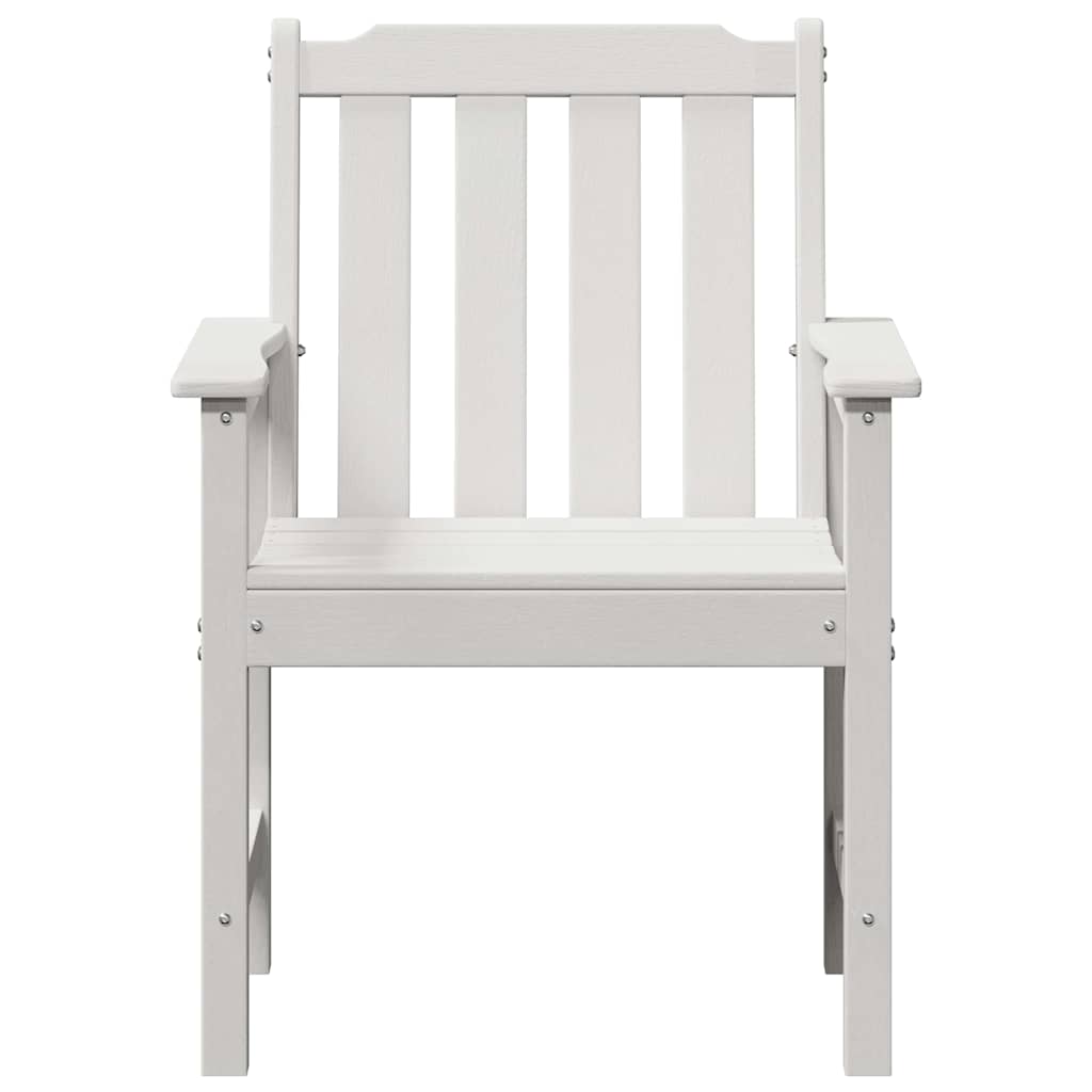vidaXL Garden Dining Chair 2 pcs White 65.5 x 59 x 88 cm HDPE