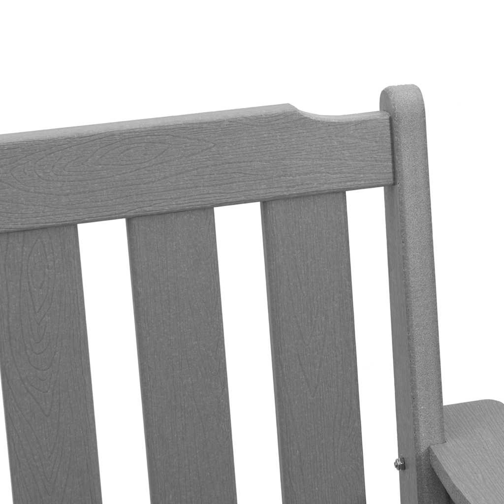 vidaXL Garden Dining Chair 2 pcs Light Grey 65.5 x 59 x 88 cm HDPE