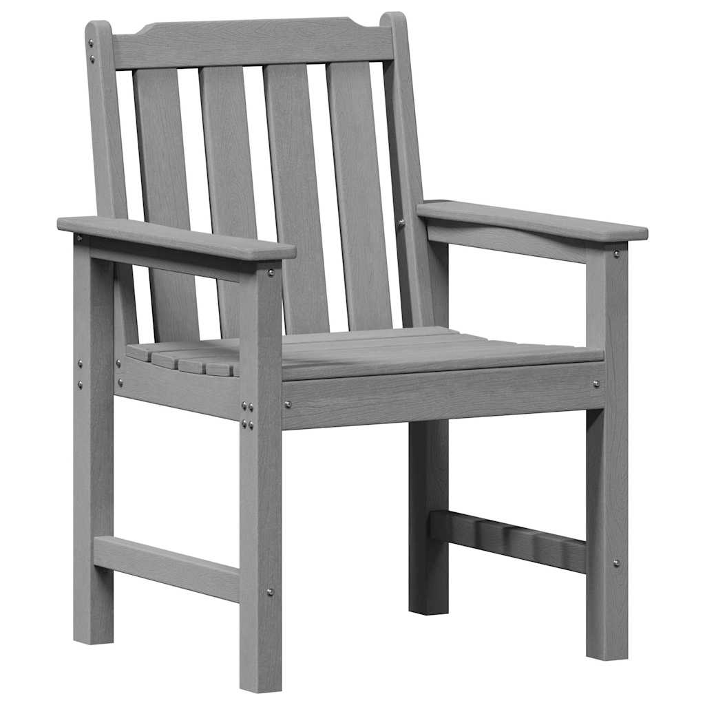 vidaXL Garden Dining Chair 2 pcs Light Grey 65.5 x 59 x 88 cm HDPE