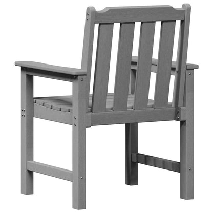 vidaXL Garden Dining Chair 2 pcs Light Grey 65.5 x 59 x 88 cm HDPE