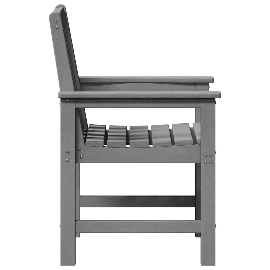 vidaXL Garden Dining Chair 2 pcs Light Grey 65.5 x 59 x 88 cm HDPE