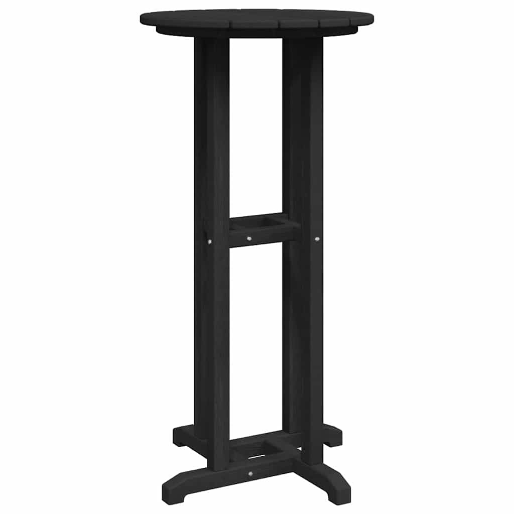 vidaXL Bar Table Black 55 x 55 x 107 cm Polyethylene