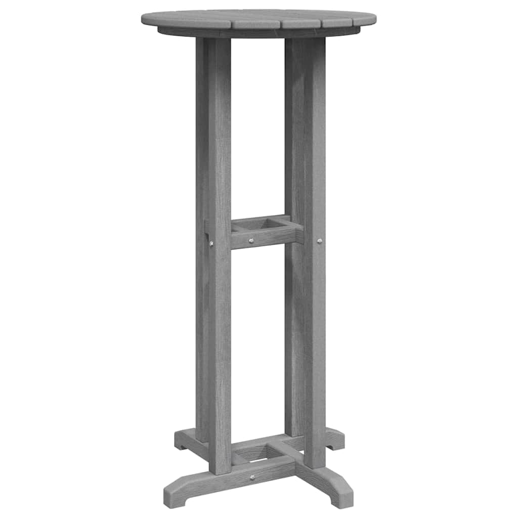 vidaXL Bar Table Light Grey 55 x 55 x 107 cm Polyethylene