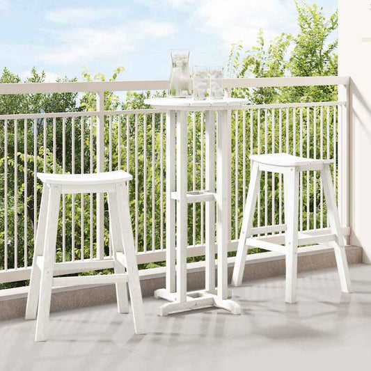 vidaXL Bar Stool 2 pcs White 52 x 43 x 73.5cm HDPE