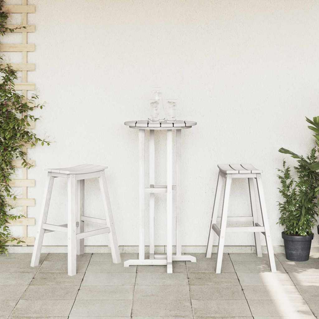 vidaXL Bar Stool 2 pcs White 52 x 43 x 73.5cm HDPE