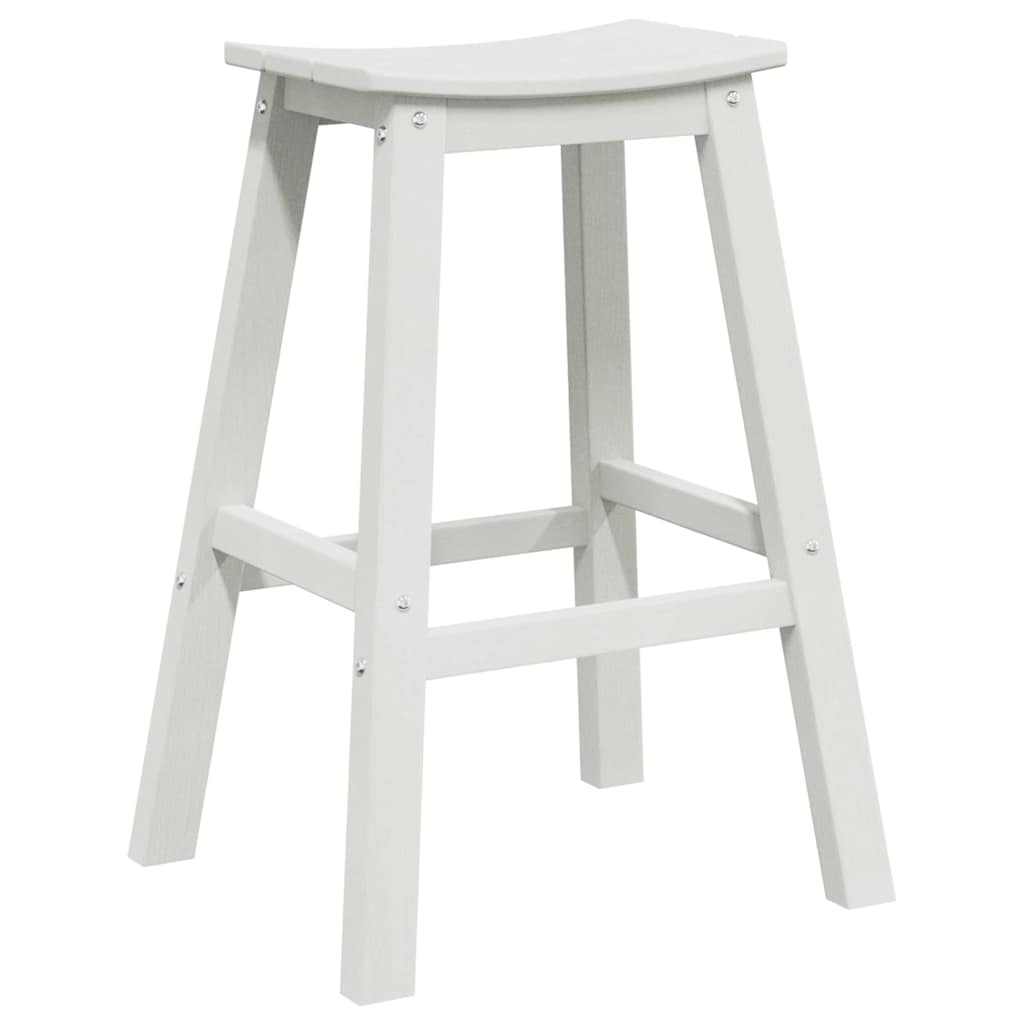 vidaXL Bar Stool 2 pcs White 52 x 43 x 73.5cm HDPE