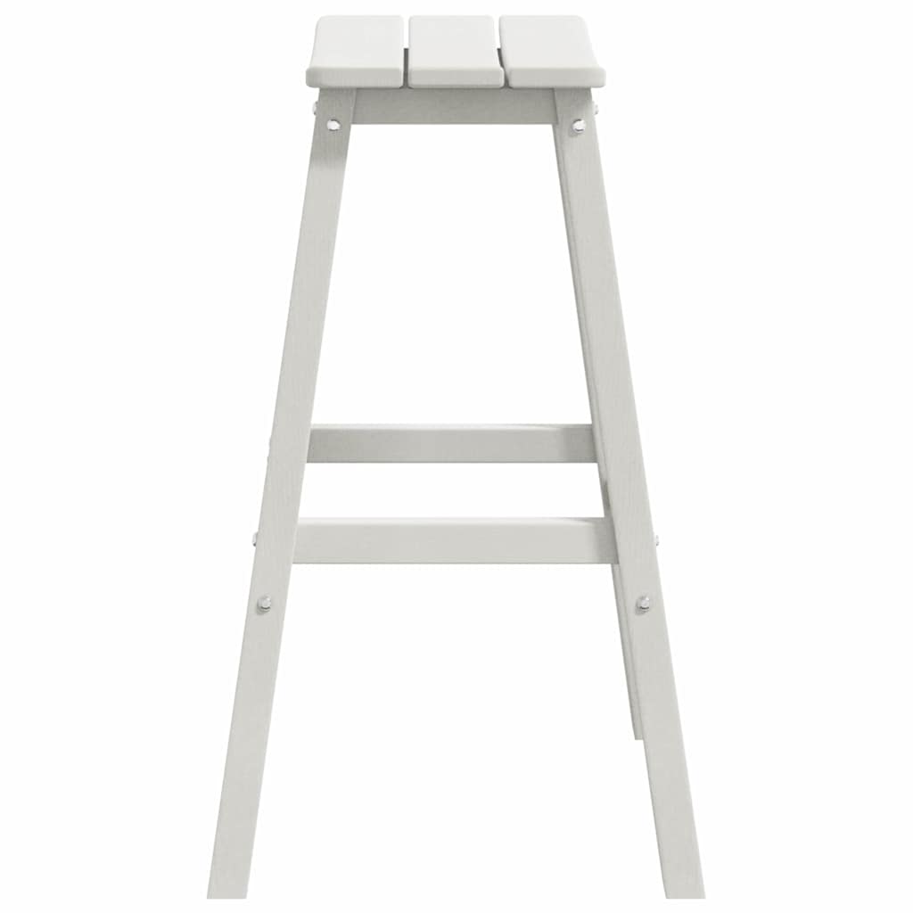 vidaXL Bar Stool 2 pcs White 52 x 43 x 73.5cm HDPE