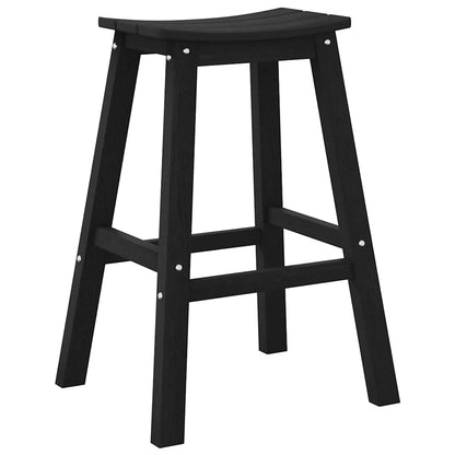 vidaXL Bar Stool 2 pcs Black 52 x 43 x 73.5cm HDPE