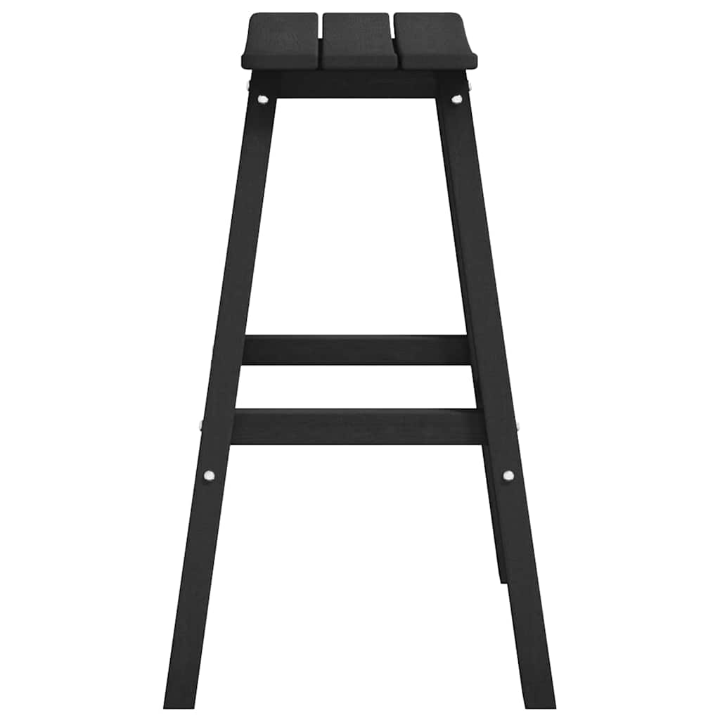 vidaXL Bar Stool 2 pcs Black 52 x 43 x 73.5cm HDPE