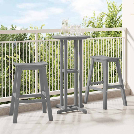 vidaXL Bar Stool 2 pcs Light Grey 52 x 43 x 73.5cm HDPE