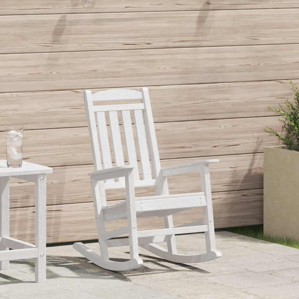 vidaXL Garden Rocking Chair White 92 x 70 x 108cm HDPE