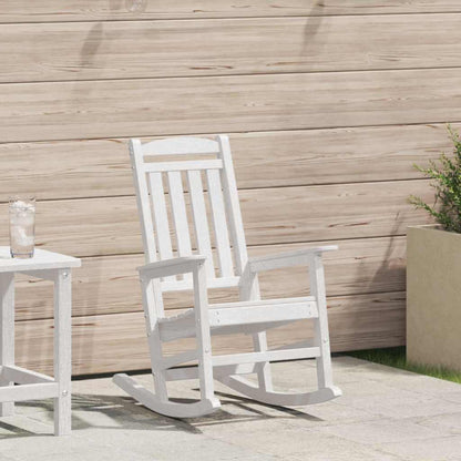 vidaXL Garden Rocking Chair White 92 x 70 x 108cm HDPE
