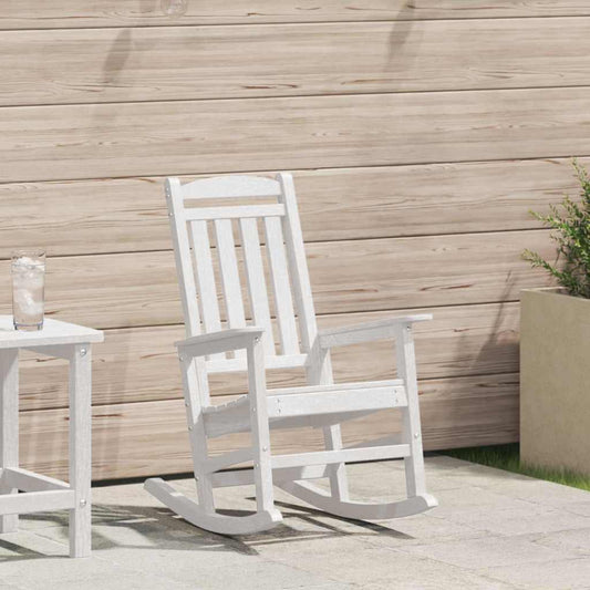 vidaXL Garden Rocking Chair White HDPE