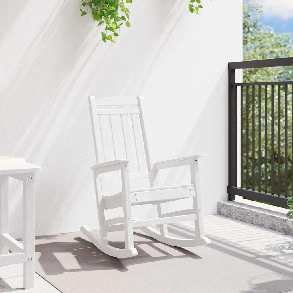 vidaXL Garden Rocking Chair White 92 x 70 x 108cm HDPE