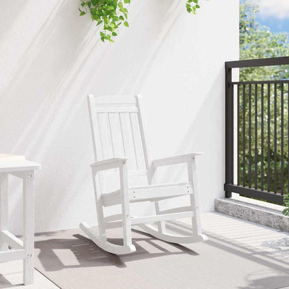 vidaXL Garden Rocking Chair White 92 x 70 x 108cm HDPE