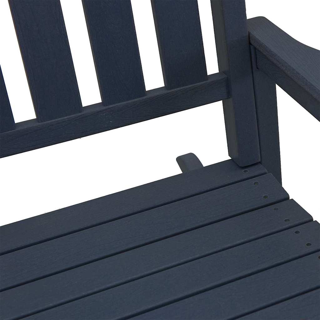 vidaXL Garden Rocking Chair Navy Blue 92 x 70 x 108cm HDPE