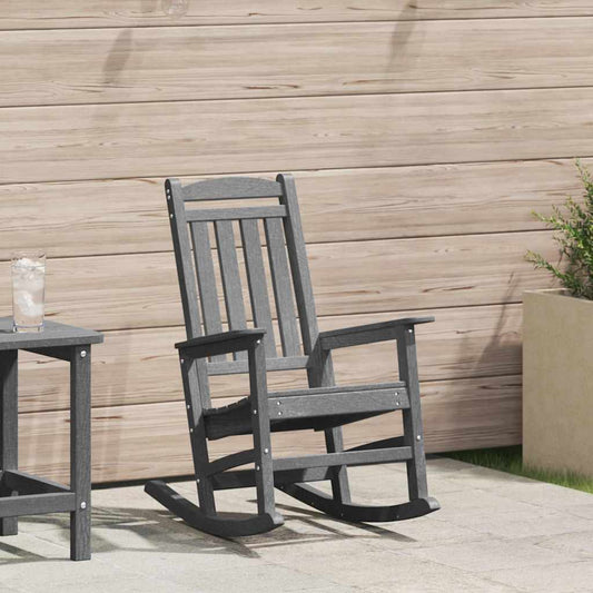 vidaXL Garden Rocking Chair Light Grey HDPE