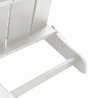 vidaXL Folding Adirondack Chair White 80.5 x 74.5 x 92 cm HDPE