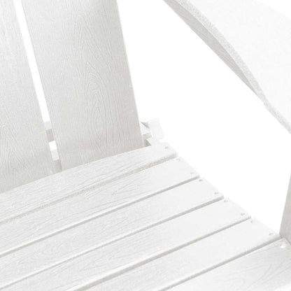 vidaXL Folding Adirondack Chair White 80.5 x 74.5 x 92 cm HDPE