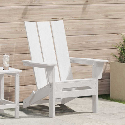 vidaXL Folding Adirondack Chair White 80.5 x 74.5 x 92 cm HDPE
