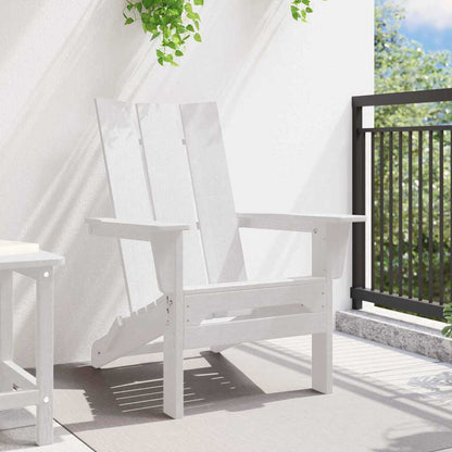 vidaXL Folding Adirondack Chair White 80.5 x 74.5 x 92 cm HDPE
