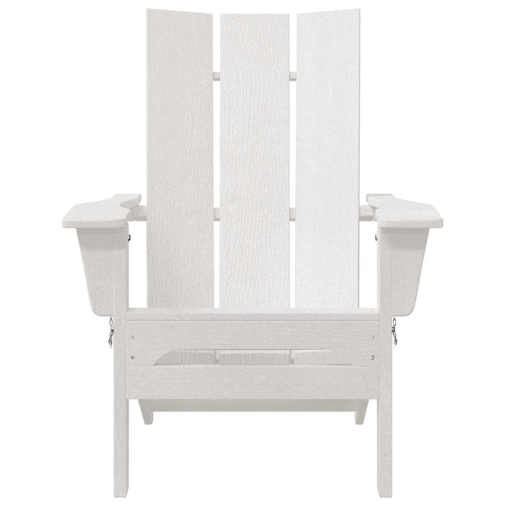 vidaXL Folding Adirondack Chair White 80.5 x 74.5 x 92 cm HDPE