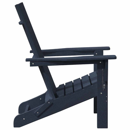 vidaXL Folding Adirondack Chair Navy Blue 80.5 x 74.5 x 92 cm HDPE