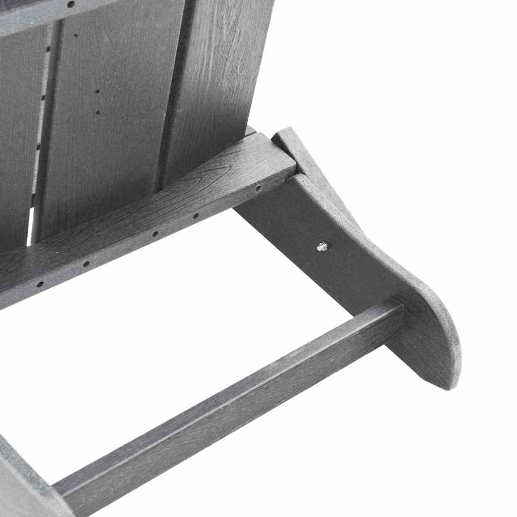 vidaXL Folding Adirondack Chair Light Grey 80.5 x 74.5 x 92 cm HDPE