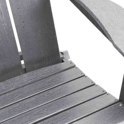 vidaXL Folding Adirondack Chair Light Grey 80.5 x 74.5 x 92 cm HDPE