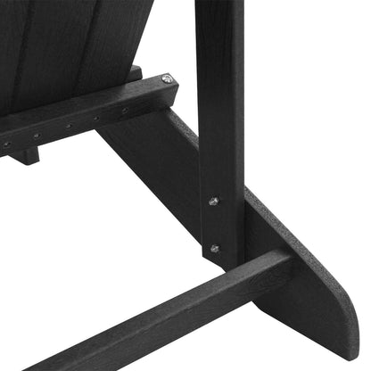 vidaXL Adirondack Chair Black 82 x 74 x 92 cm HDPE