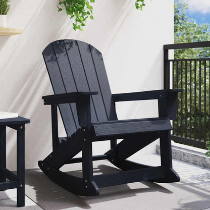 vidaXL Adirondack Rocking Chair Navy Blue 92 x 73.5 x 92 cm HDPE