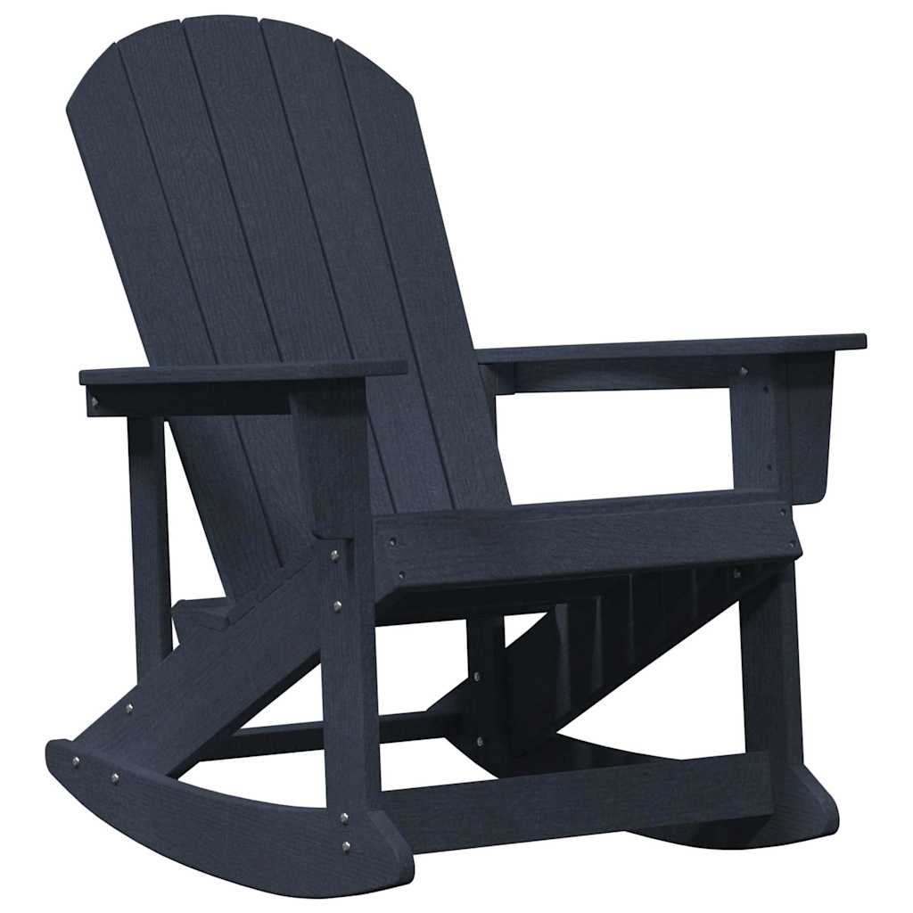 vidaXL Adirondack Rocking Chair Navy Blue 92 x 73.5 x 92 cm HDPE