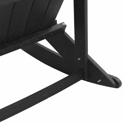 vidaXL Adirondack Rocking Chair Black 92 x 73.5 x 92 cm HDPE