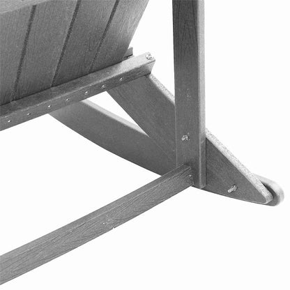 vidaXL Adirondack Rocking Chair Light Grey HDPE