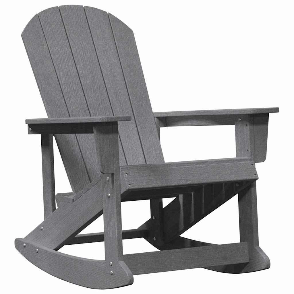 vidaXL Adirondack Rocking Chair Light Grey HDPE
