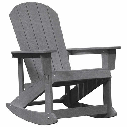 vidaXL Adirondack Rocking Chair Light Grey HDPE