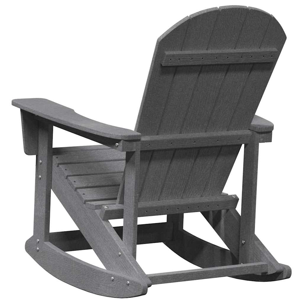 vidaXL Adirondack Rocking Chair Light Grey HDPE