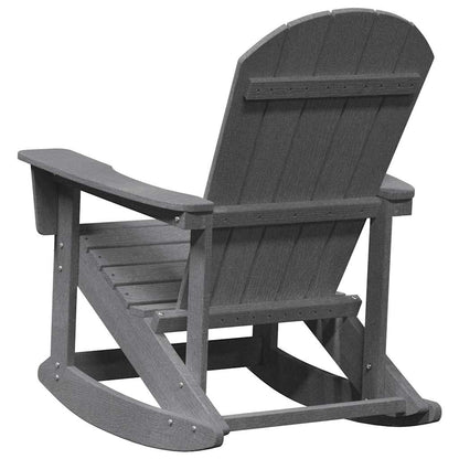 vidaXL Adirondack Rocking Chair Light Grey HDPE