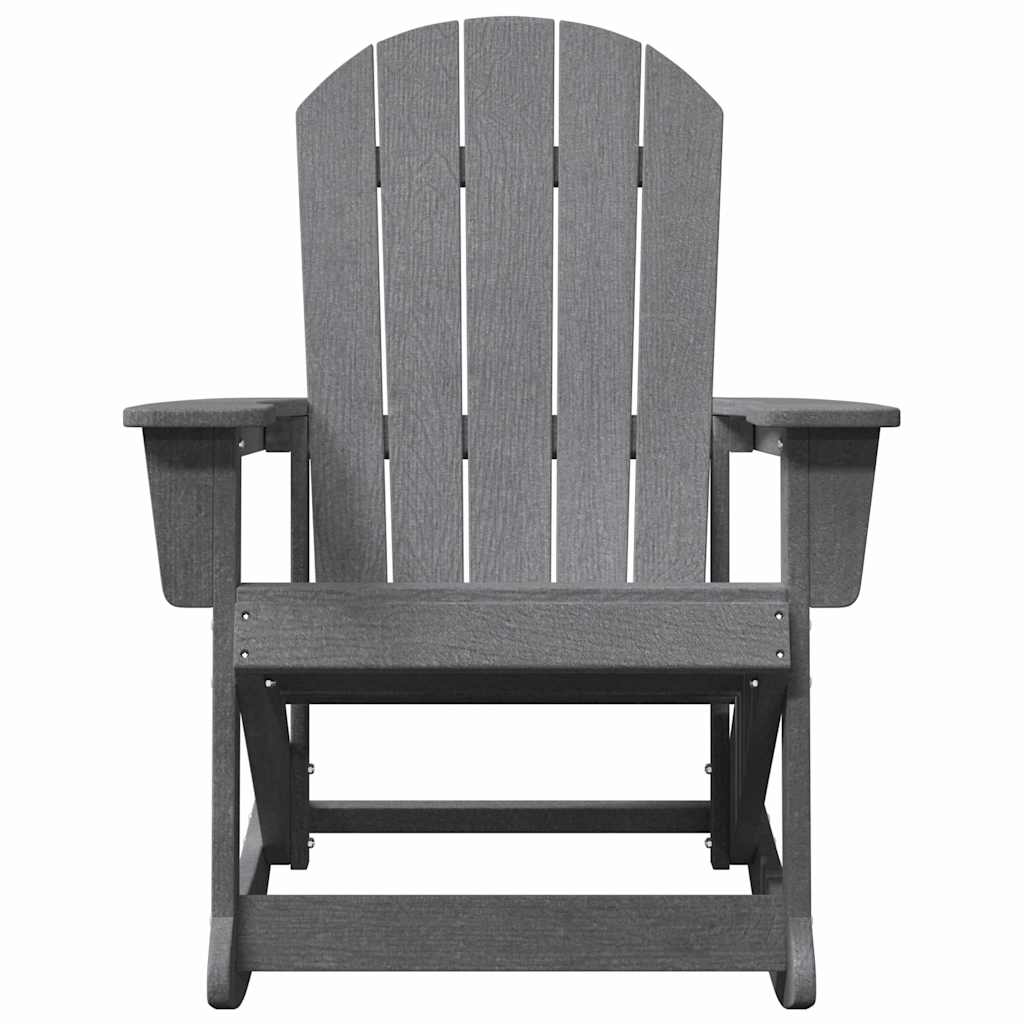 vidaXL Adirondack Rocking Chair Light Grey HDPE