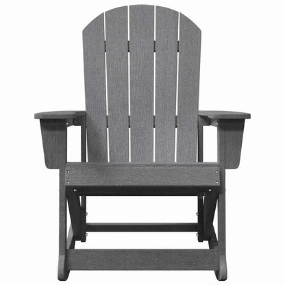 vidaXL Adirondack Rocking Chair Light Grey HDPE