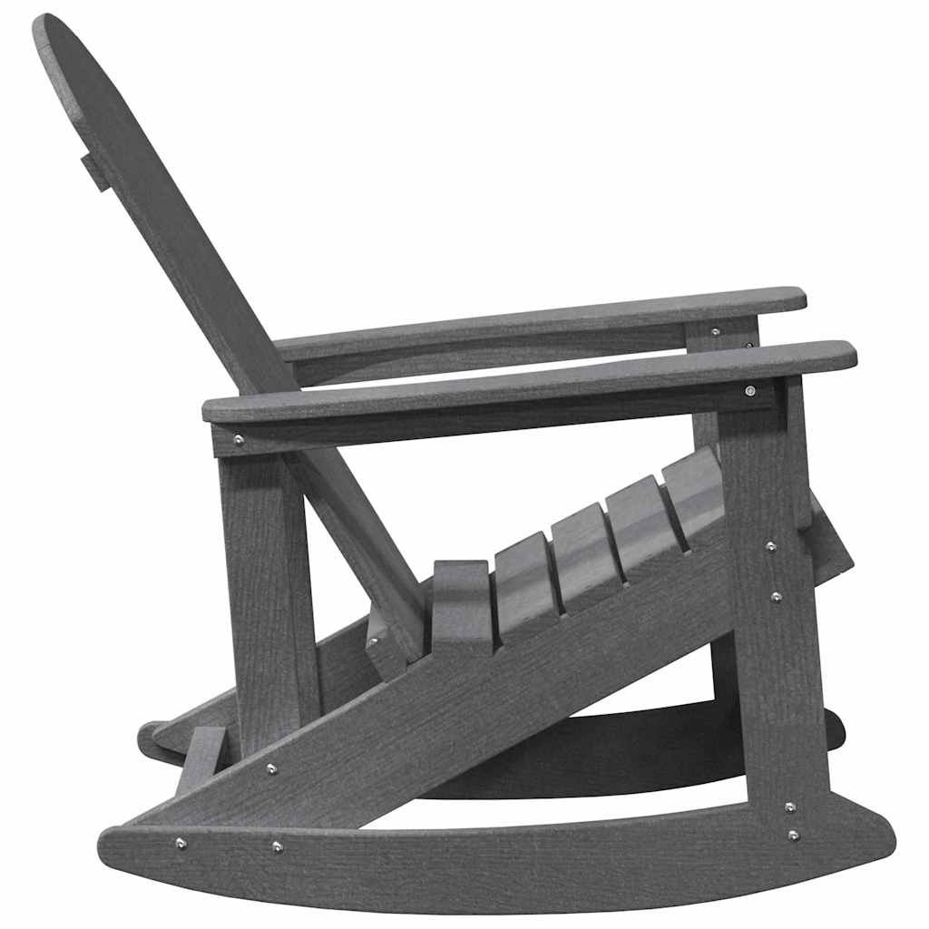 vidaXL Adirondack Rocking Chair Light Grey HDPE