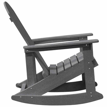 vidaXL Adirondack Rocking Chair Light Grey HDPE