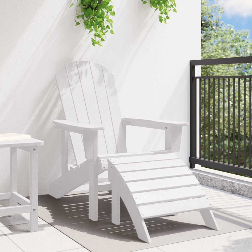 vidaXL Adirondack Chair White 82 x 74 x 92 cm HDPE