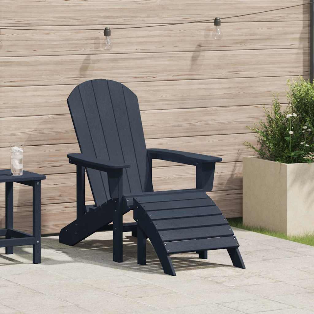 vidaXL Adirondack Chair Navy Blue 82 x 74 x 92 cm HDPE